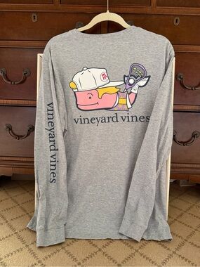 Vintage Vineyard Vines Barstool Sports Lacrosse Whale long sleeve T-shirt XL